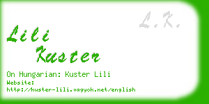 lili kuster business card